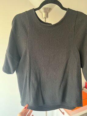 Madewell Black Short-Sleeve Textured Tee